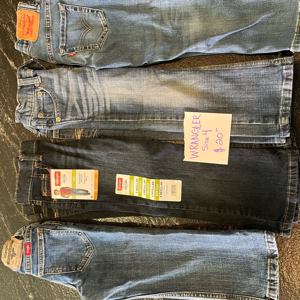 Wrangler Kids Blue Jeans Trio - 4 pairs